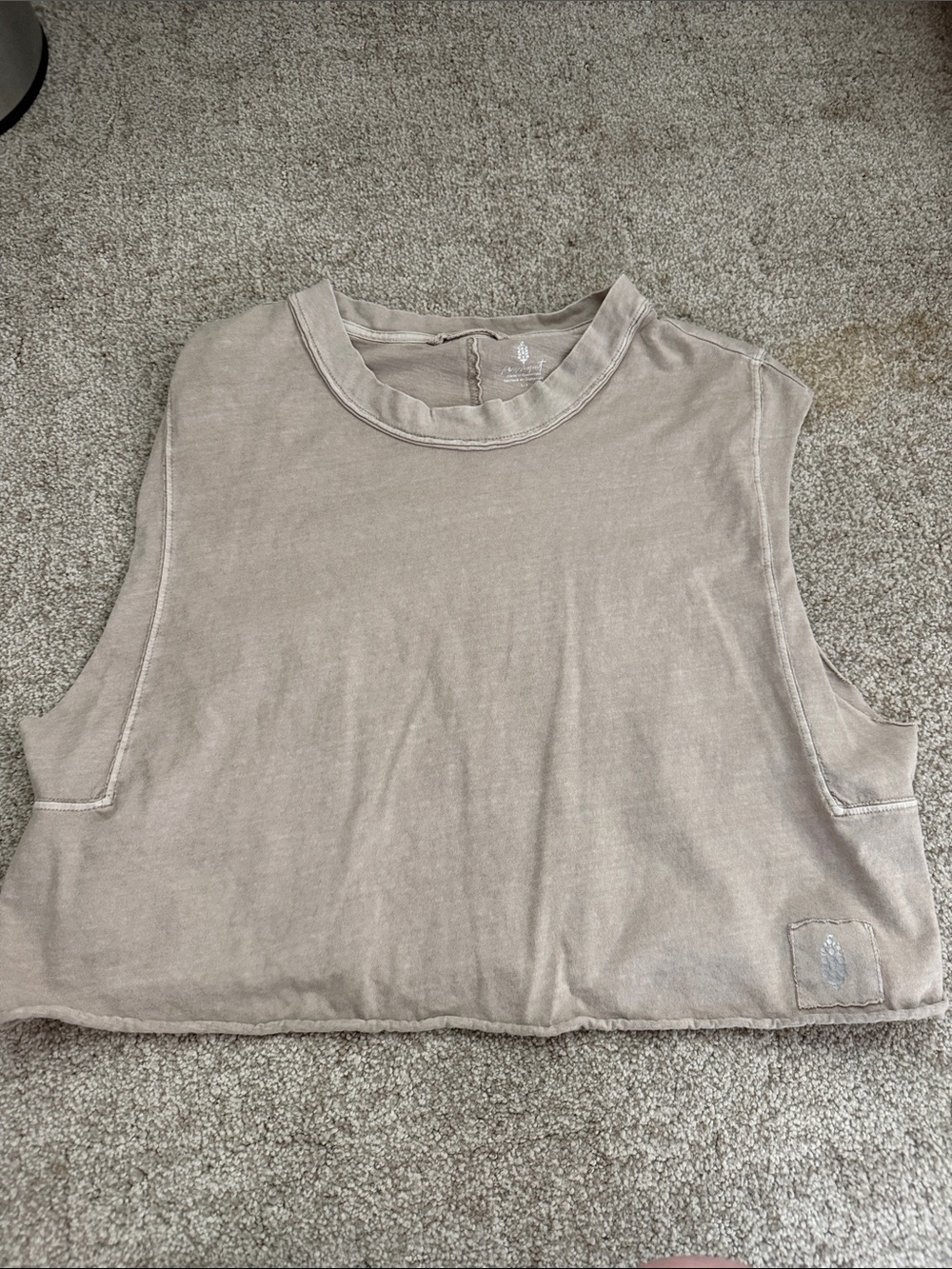 Free People Inspire Sleeveless Tank Top in the Color Sand Dunes Size S